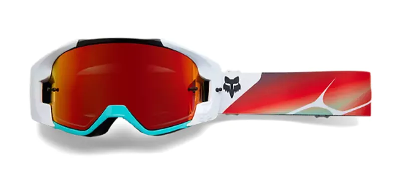 Fox Racing Vue Syz Spark Mirrored Lens Goggles in Black/White-1